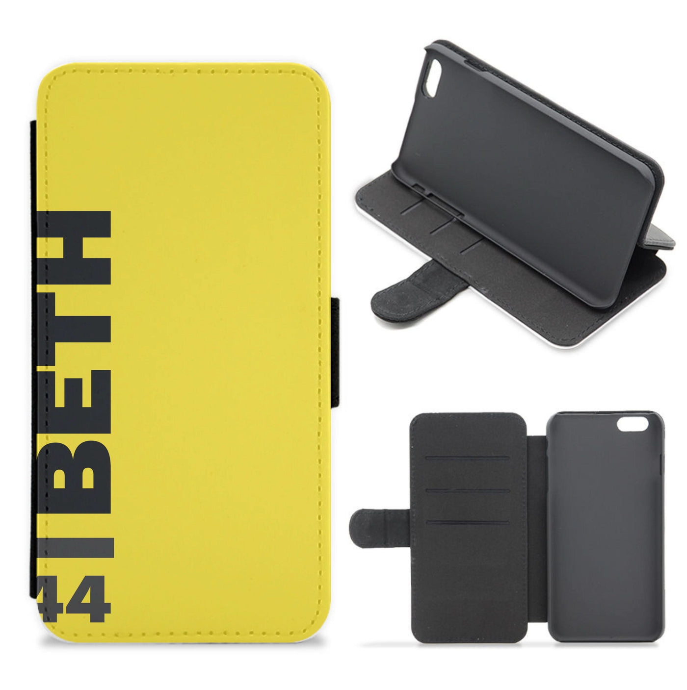 Personalised F1 Driver Yellow Flip / Wallet Phone Case