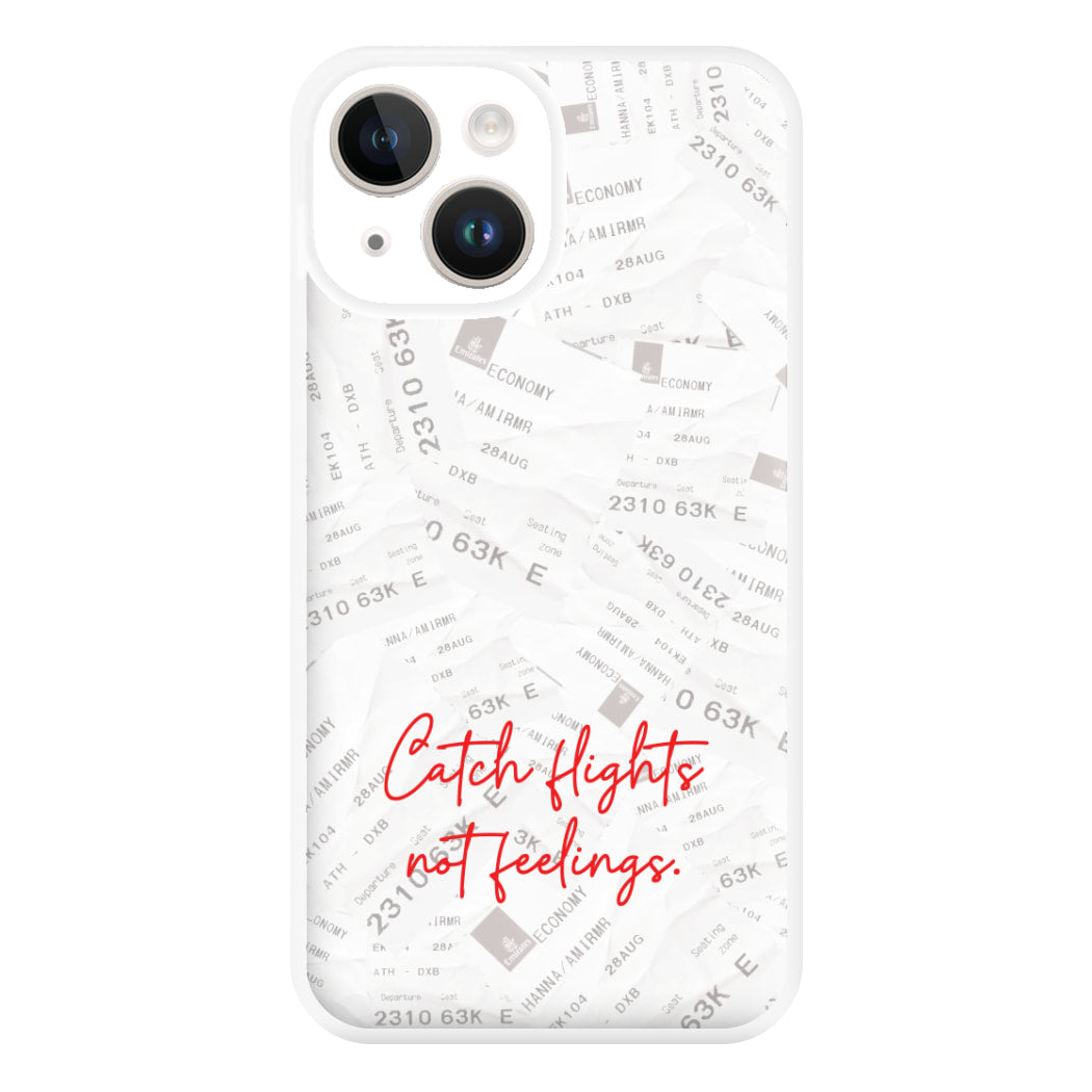 Catch Flights Not Feelings Collage iPhone 14 Case