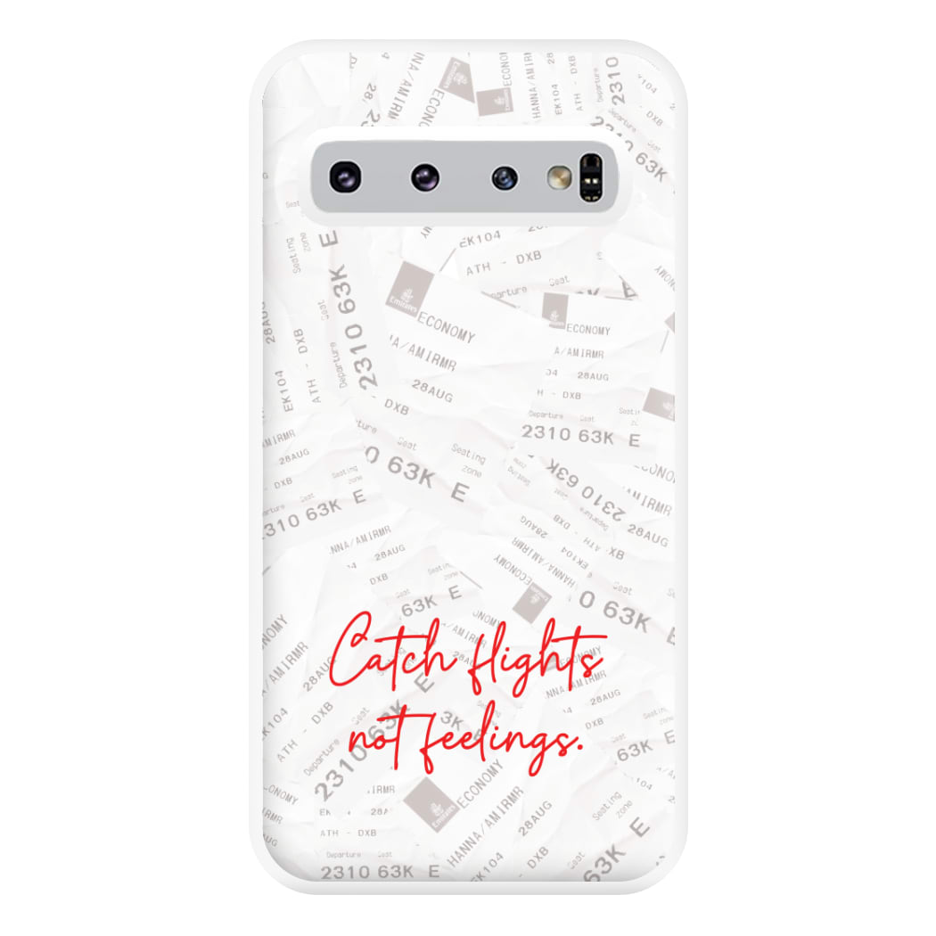 Catch Flights Not Feelings Collage Galaxy S10 Case