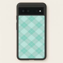 Light Cyan Tartan Christmas Pattern Google Pixel 7 Case