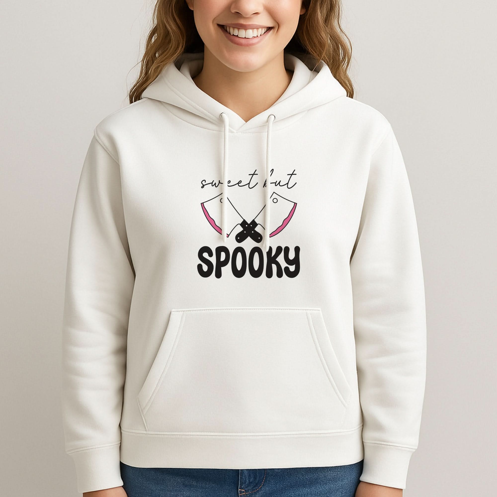 Sweet But Spooky Womans Hooded Sweatshirt