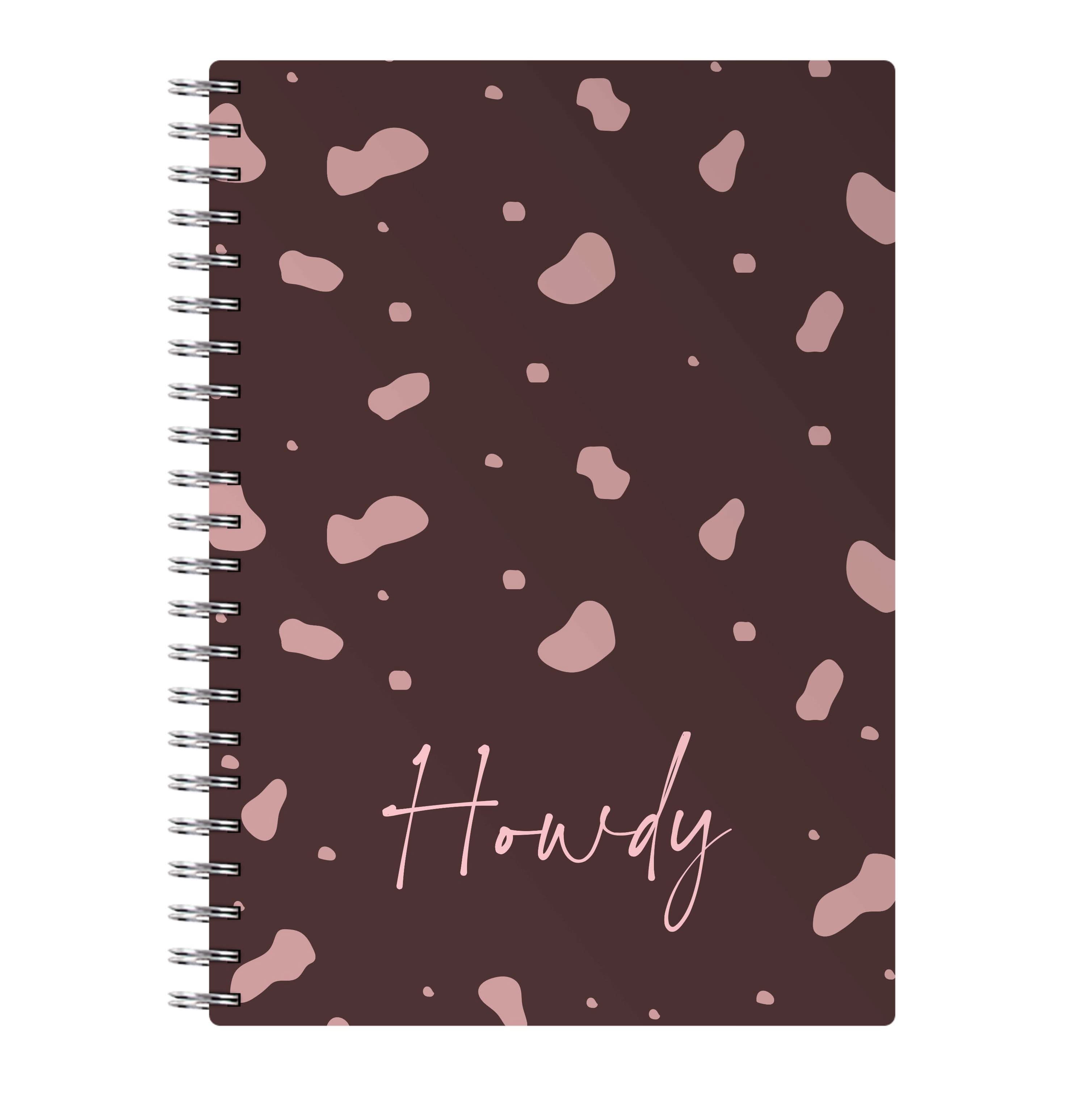 Cow Print Howdy Notebook