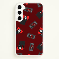 VHS & Ghostface Pattern Galaxy S23 Plus Case