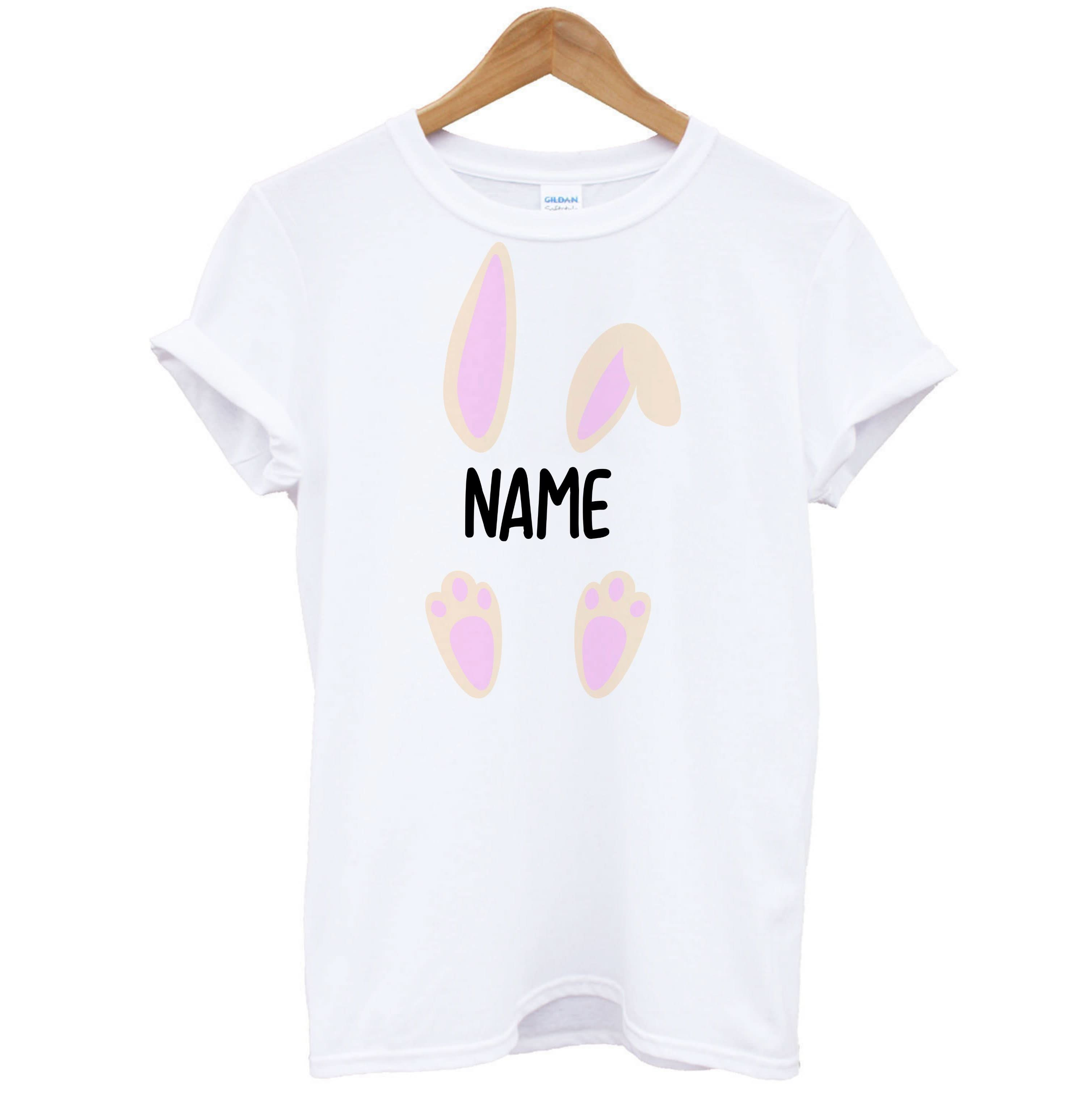 White Bunny Personalised T-Shirt