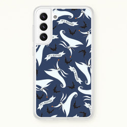 Skeleton Dog And Bats Pattern Galaxy S21 Case