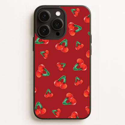 Gummy Cherries Pattern Phone Case for iPhone, Samsung Galaxy and Google Pixel