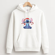 Cute Blue Alien Candycane Hoodie 1