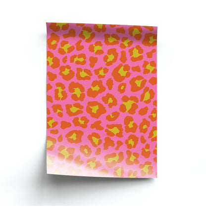 Vibrant Cheetah Print Poster