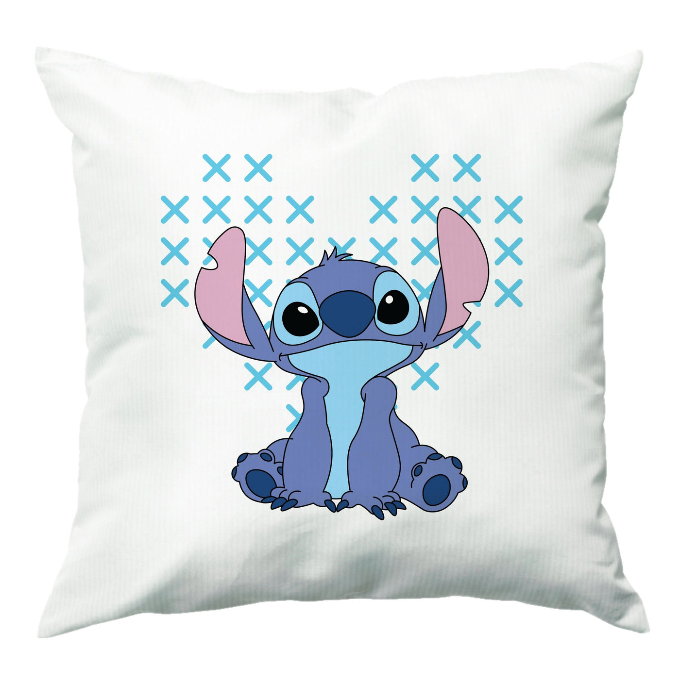 Blue Alien Hearts Cushion