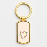 Cartoon Mouse Christmas Fairylights Heart Luxury Keyring 3