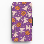 Abstract Halloween Pattern Flip / Wallet Phone Case
