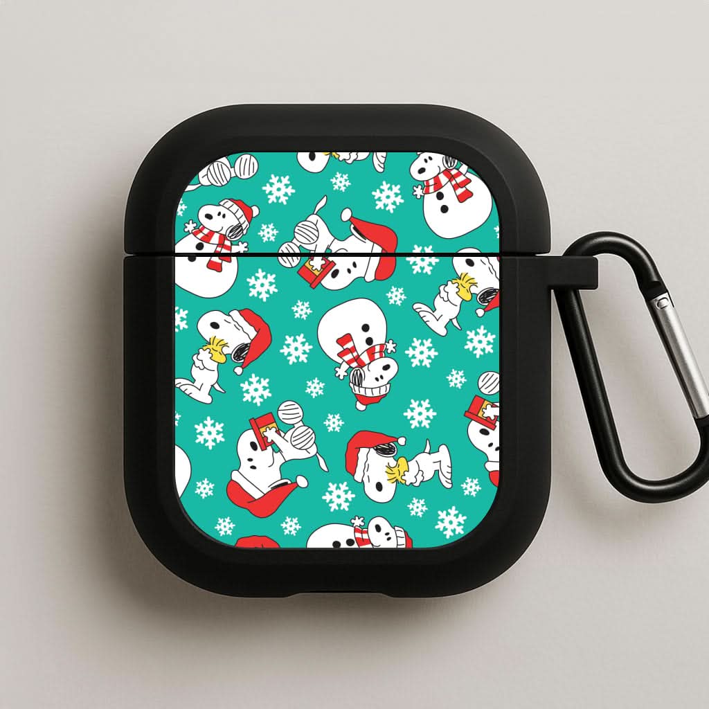 Christmas Cartoon Beagle Pattern AirPods Case