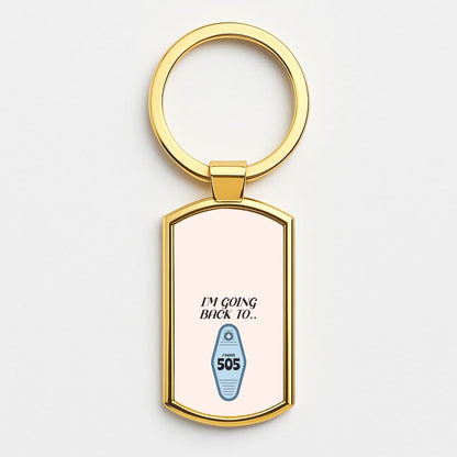 I'm Going Back To 505 Keyring Gold Keyring