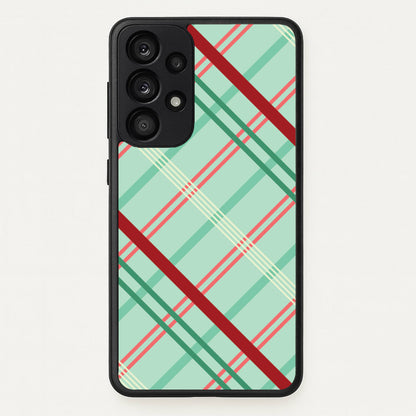 Pastel Tartan Christmas Pattern Galaxy A53 Case