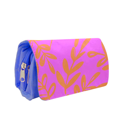 Pink & Orange Leaves - Foliage Pencil Case