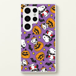 Cartoon Beagle Halloween Pattern Galaxy S24 Ultra Case