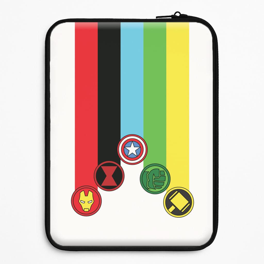Superhero Team Colourful Symbols  Universal Laptop Sleeve