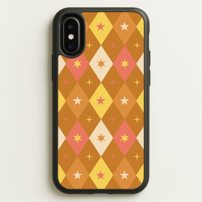 Retro Christmas Argyle Pattern iPhone X / XS Case