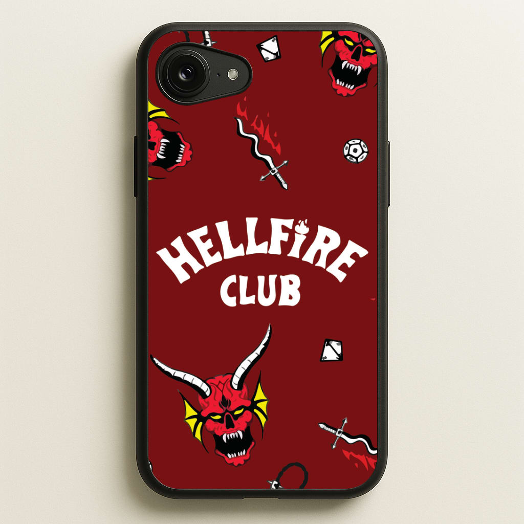 Hellfire Club Icons Collage Red iPhone 16e Case