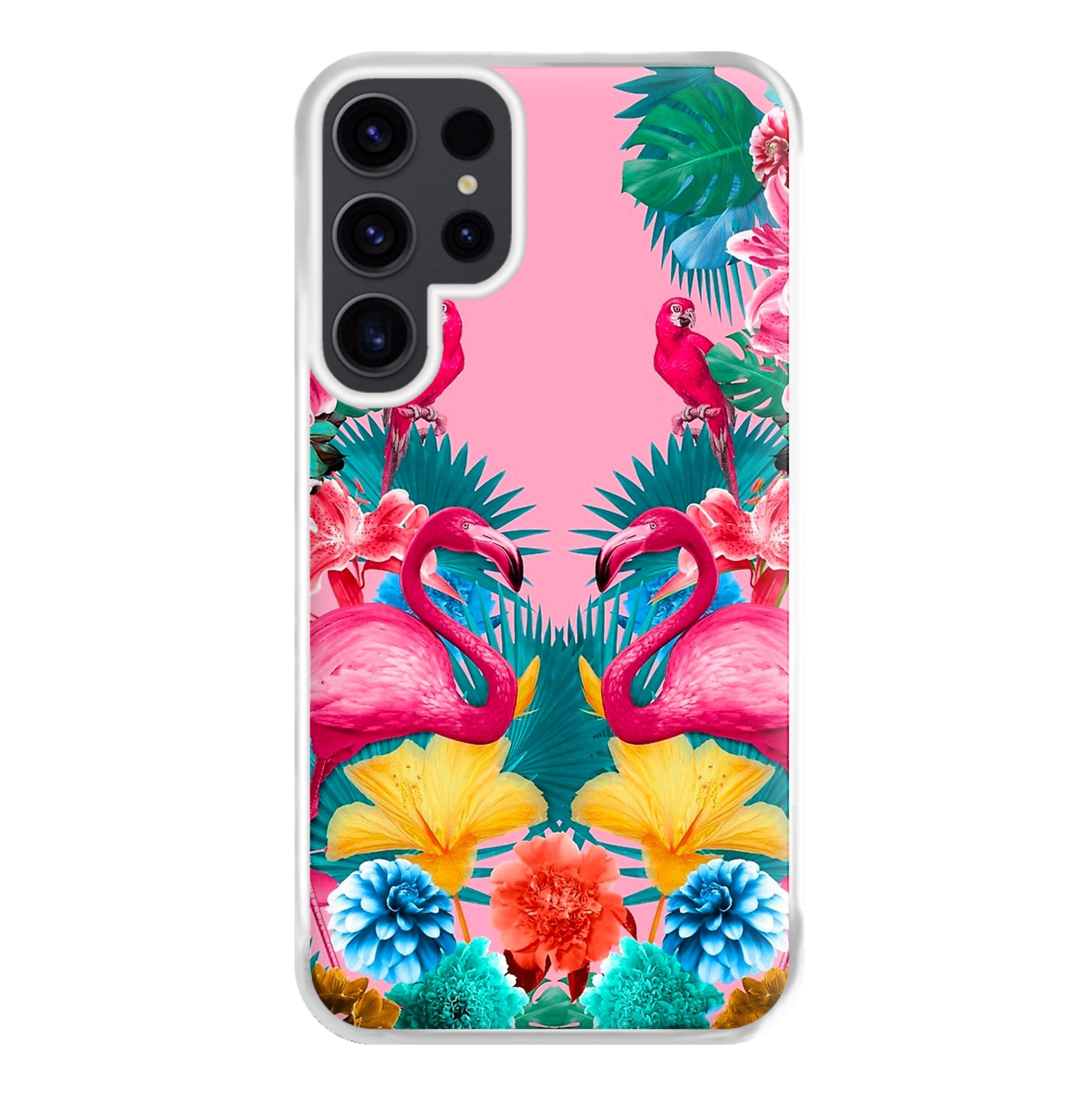 Flamingo and Tropical garden Phone Case