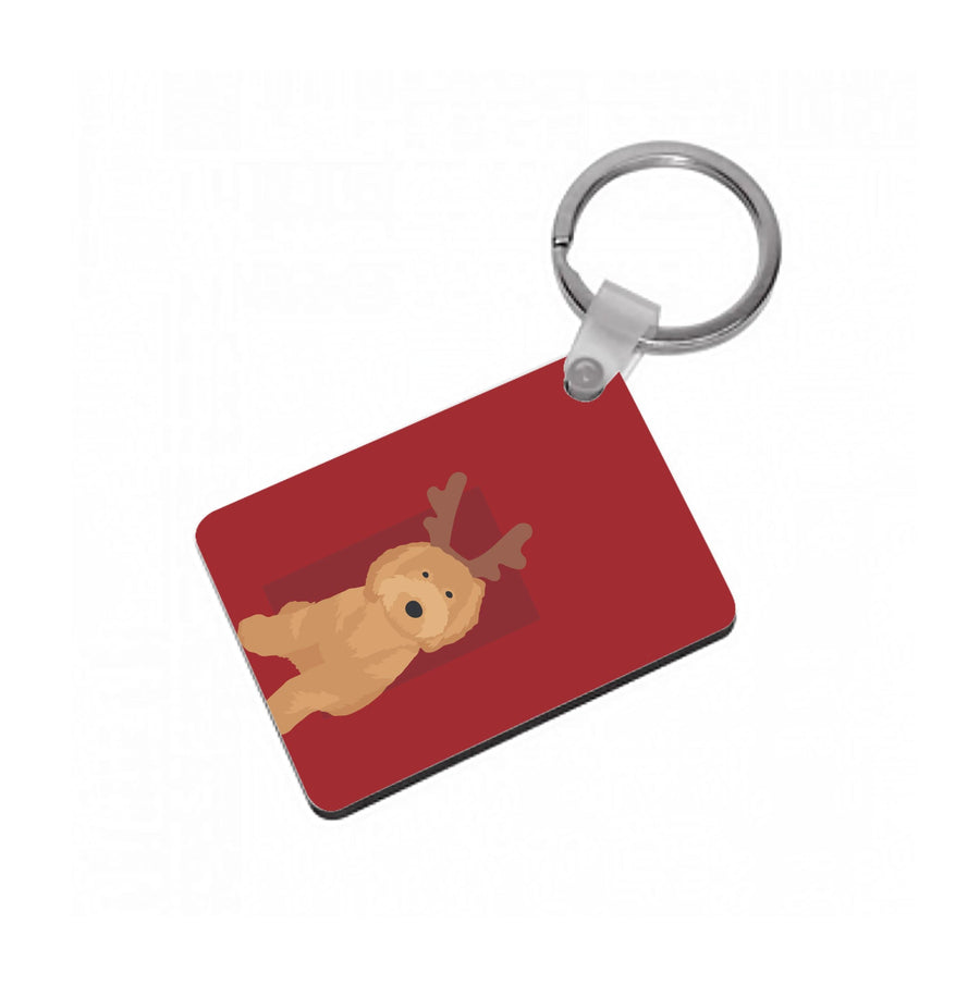 Dog Christmas Ears Keyring