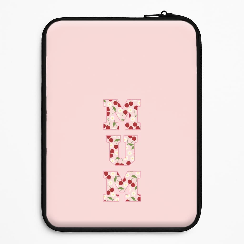 Floral Varsity Mum Laptop Sleeve