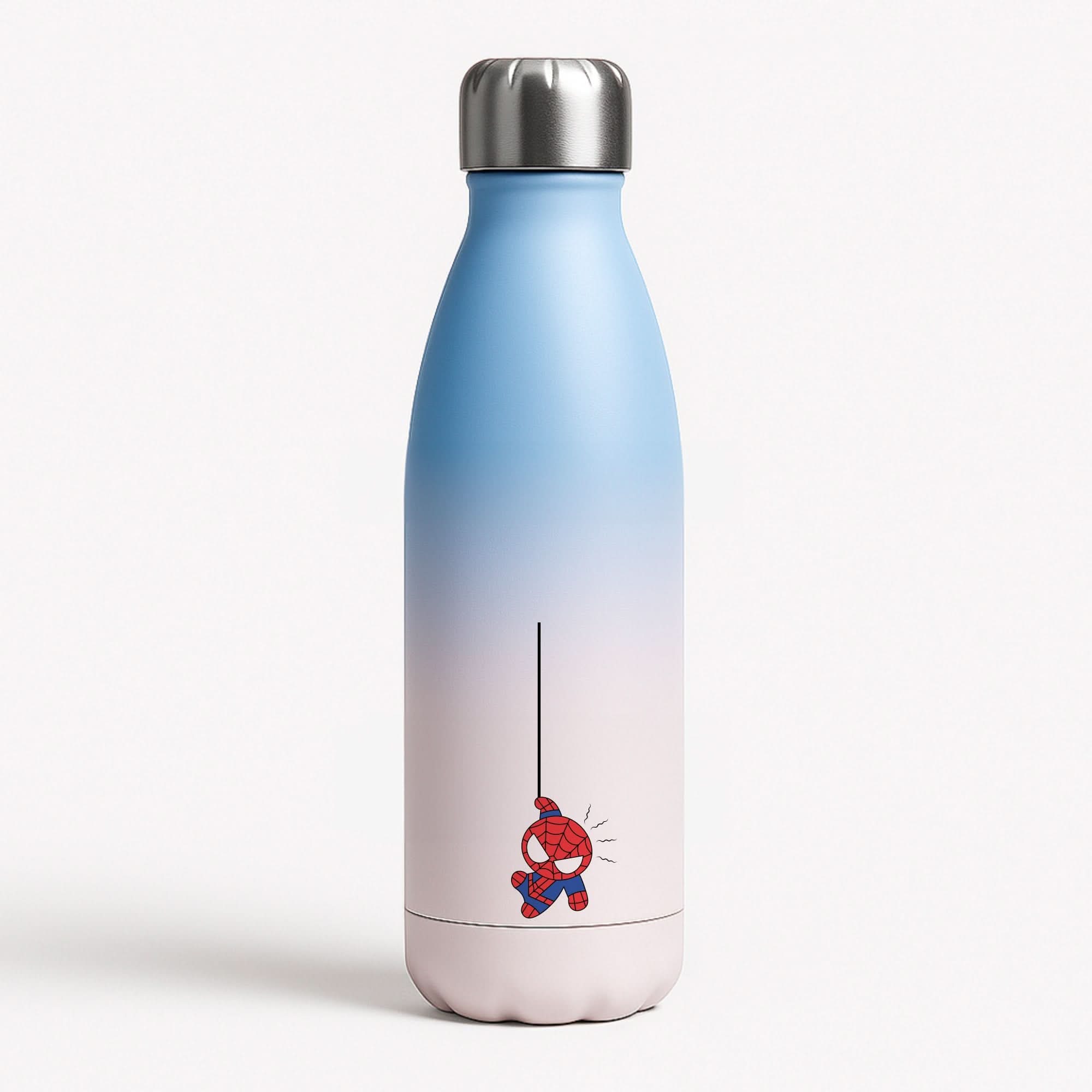 Blue Hanging Spider Hero Blue Water Bottle