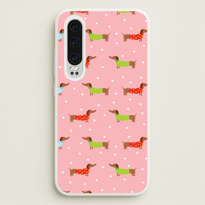 Christmas Jumpers Dachshund Pattern Huawei P30 Case