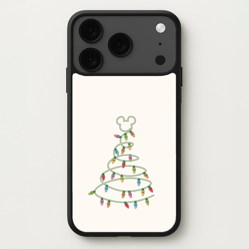 Cartoon Mouse Christmas Tree Lights iPhone 17 Pro Case