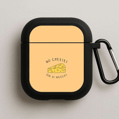 No Cheeses For Us Meeces Black AirPods Case