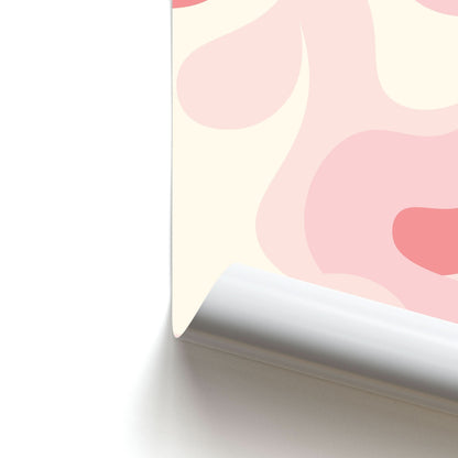 Pastel Pinks Abstract Pattern Poster