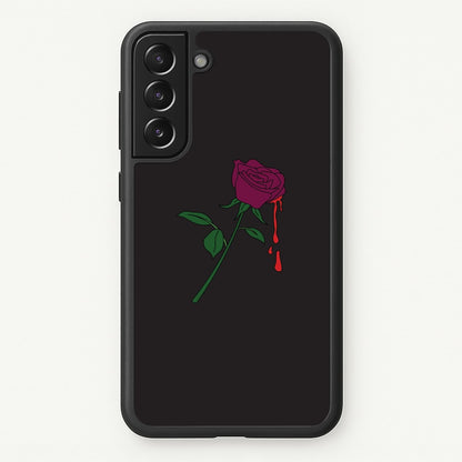Dark Pink Rose Galaxy S21 Case