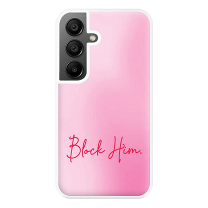Block Him Pink Gradient Galaxy A55 Case