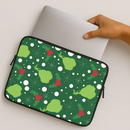 Green Creature Christmas Pattern MacBook Cover