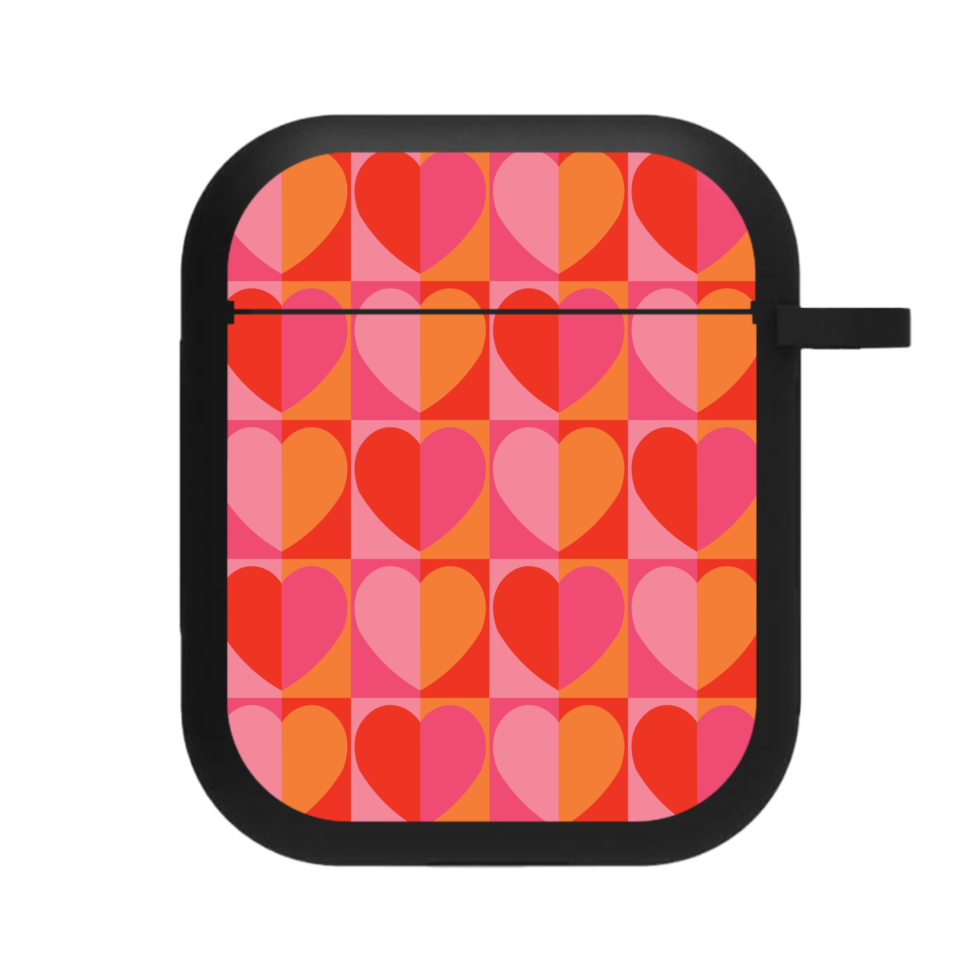 Sunset Hearts Pattern AirPods Case