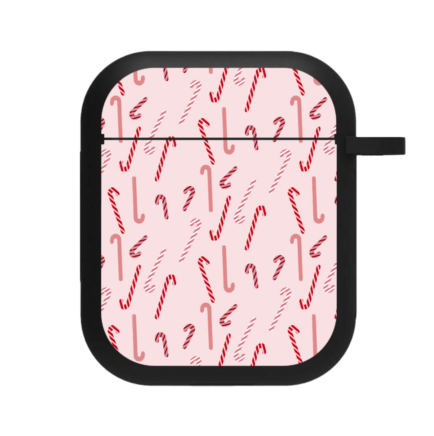 Pink Candycane Christmas Pattern AirPods Case