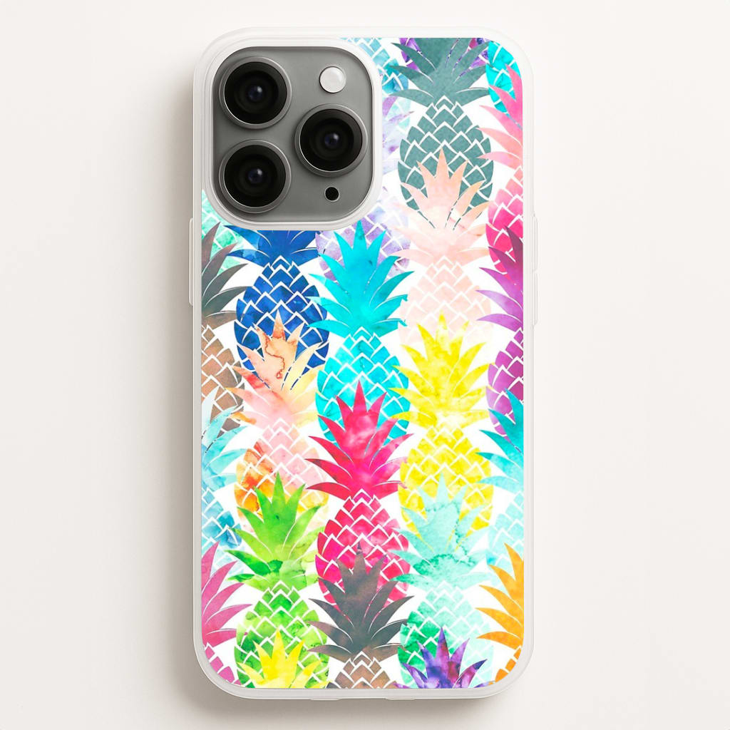 Watercolour Pineapple Pattern Phone Case for iPhone, Samsung Galaxy and Google Pixel