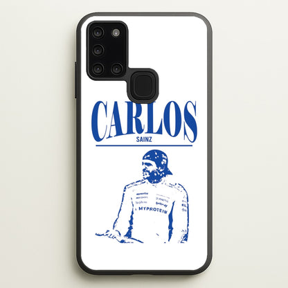 Carlos White And Blue Galaxy A21s Case