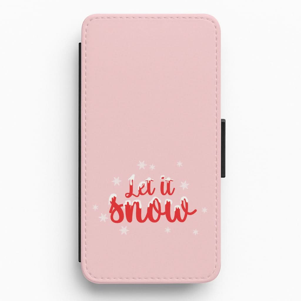 Let It Snow Snowflakes Flip / Wallet Phone Case