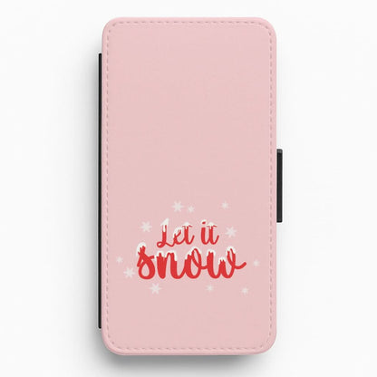 Let It Snow Snowflakes Flip / Wallet Phone Case