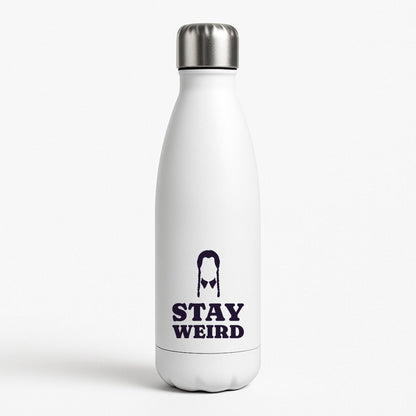 Stay Weird Purple White Water Bottle