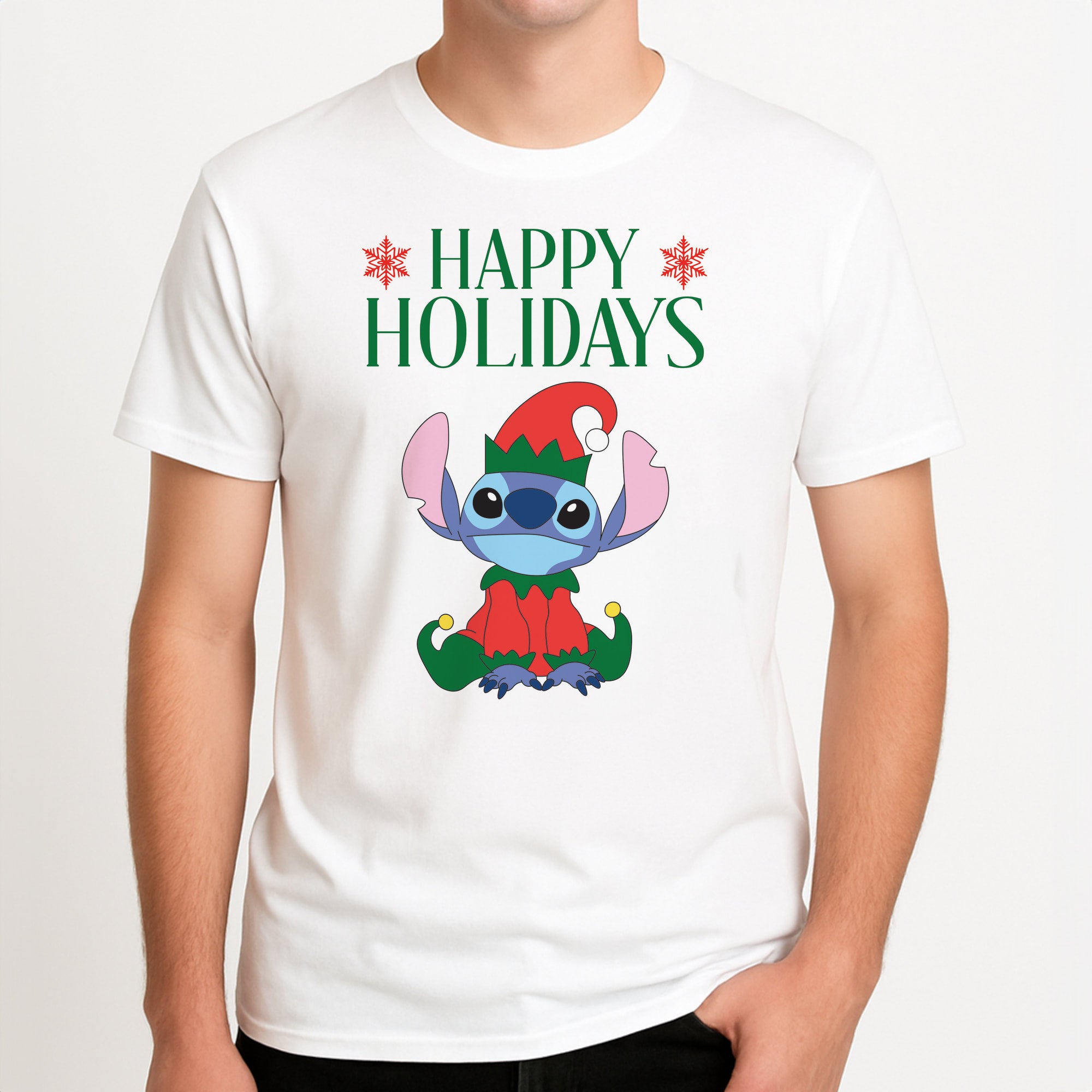 Cute Blue Alien Elf Mens T-Shirt