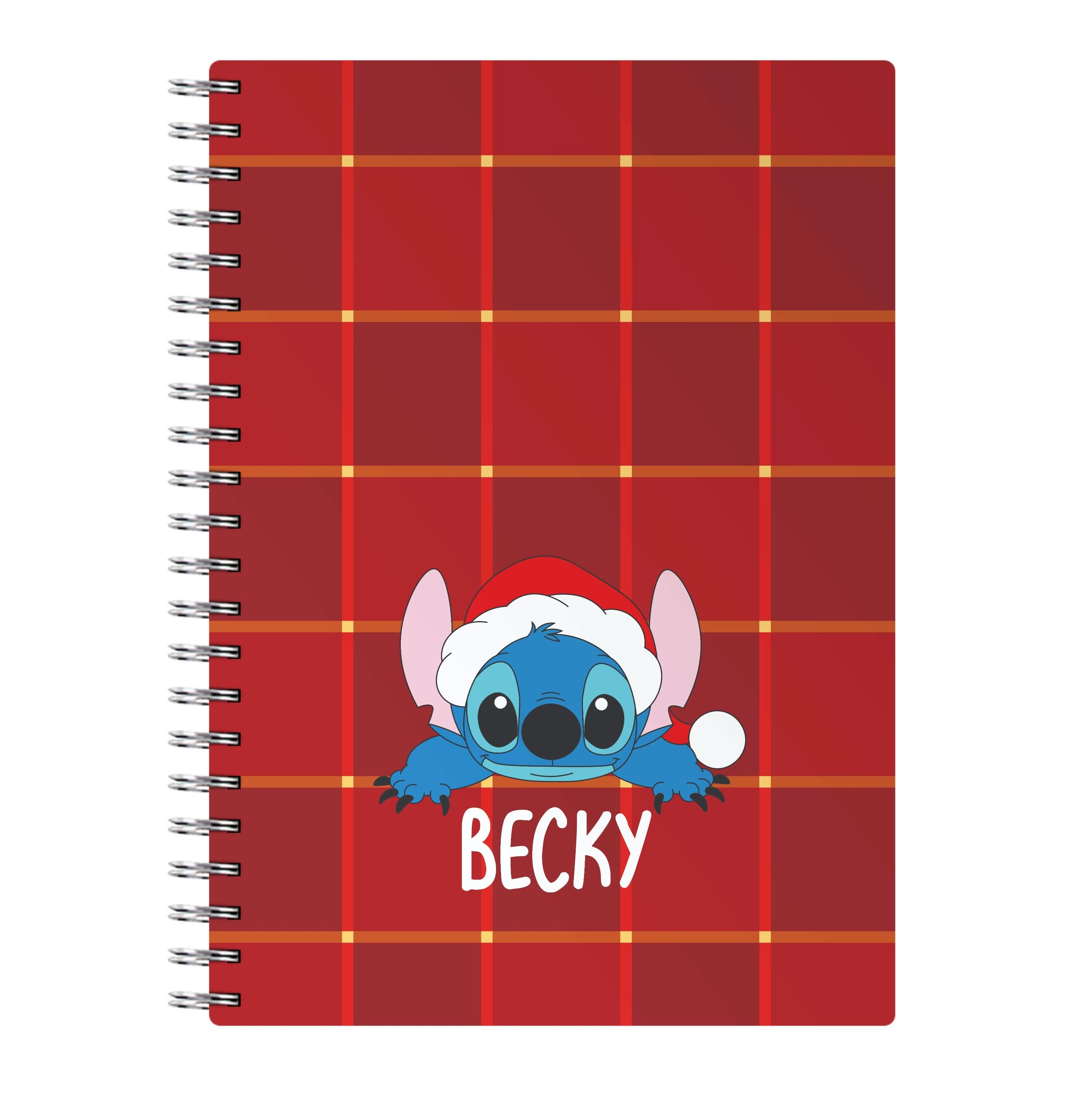 Personalised Christmas Alien Notebook