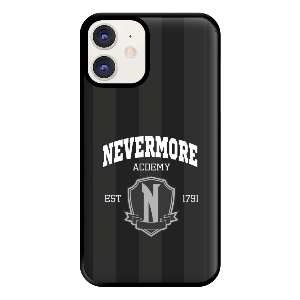 Addams Academy Gray iPhone 12 / 12 Pro Case