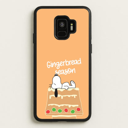 Cartoon Beagle Gingerbread House Galaxy S9 Case