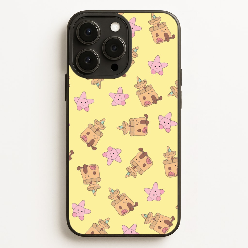 Sandcastles And Stars Pattern Phone Case for iPhone, Samsung Galaxy and Google Pixel