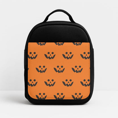 Carved Pumpkin Face Pattern Insulated Lunch Bag