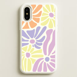 Pastel Abstract Flowers iPhone X / XS Case