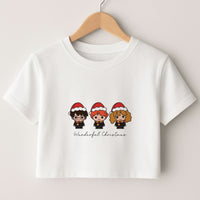 Wizards With Christmas Hats Crop top