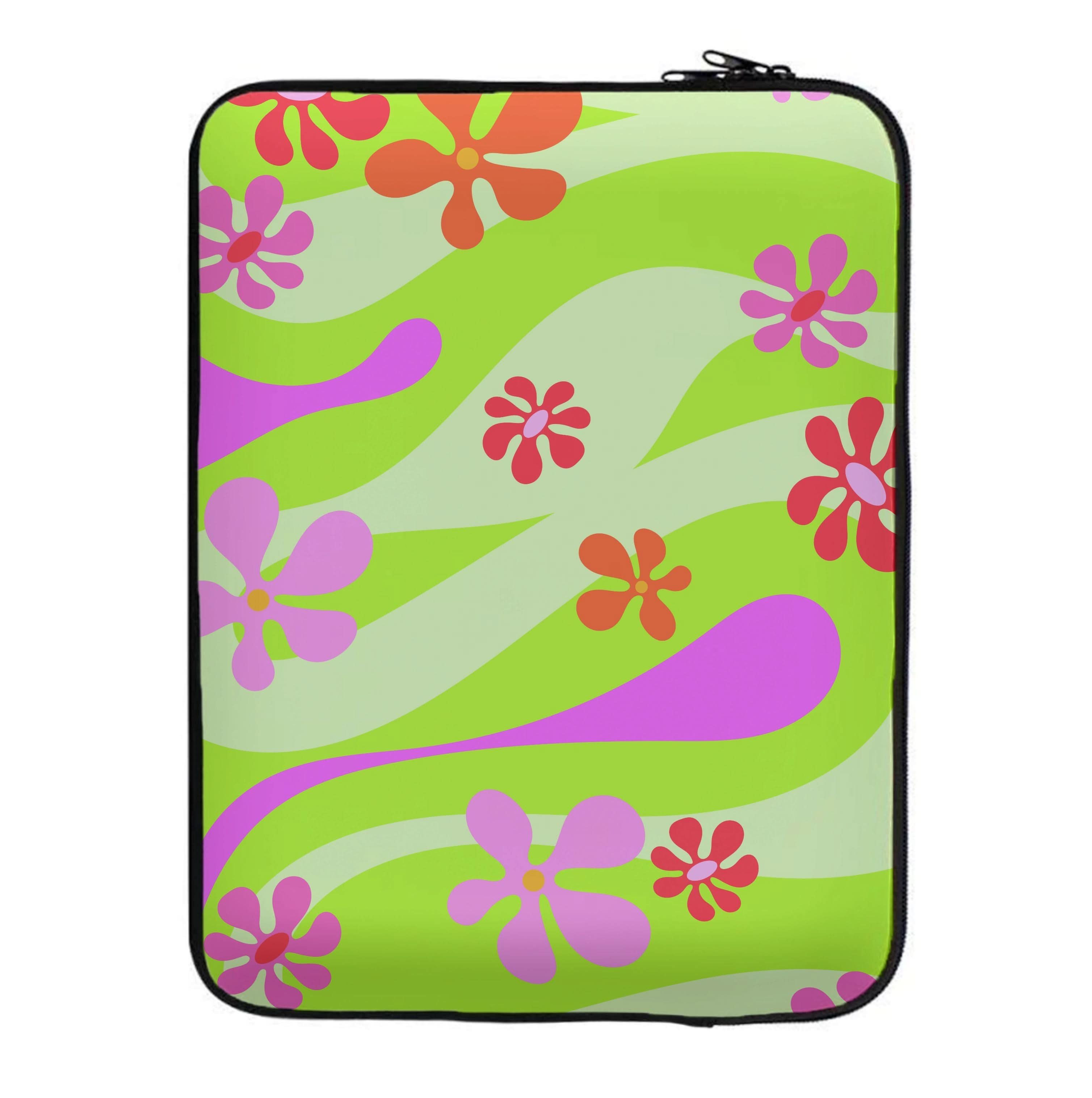 Retro Flowers Pattern Laptop Sleeve